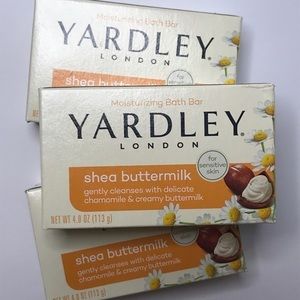 Yardley London, Shea‎ Buttermilk Soap, 4.0 Ounce, 3 Packs